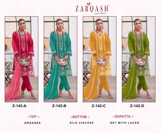 Z 142 By Zarqash Designer Readymade Pakistani Suits Catalog
